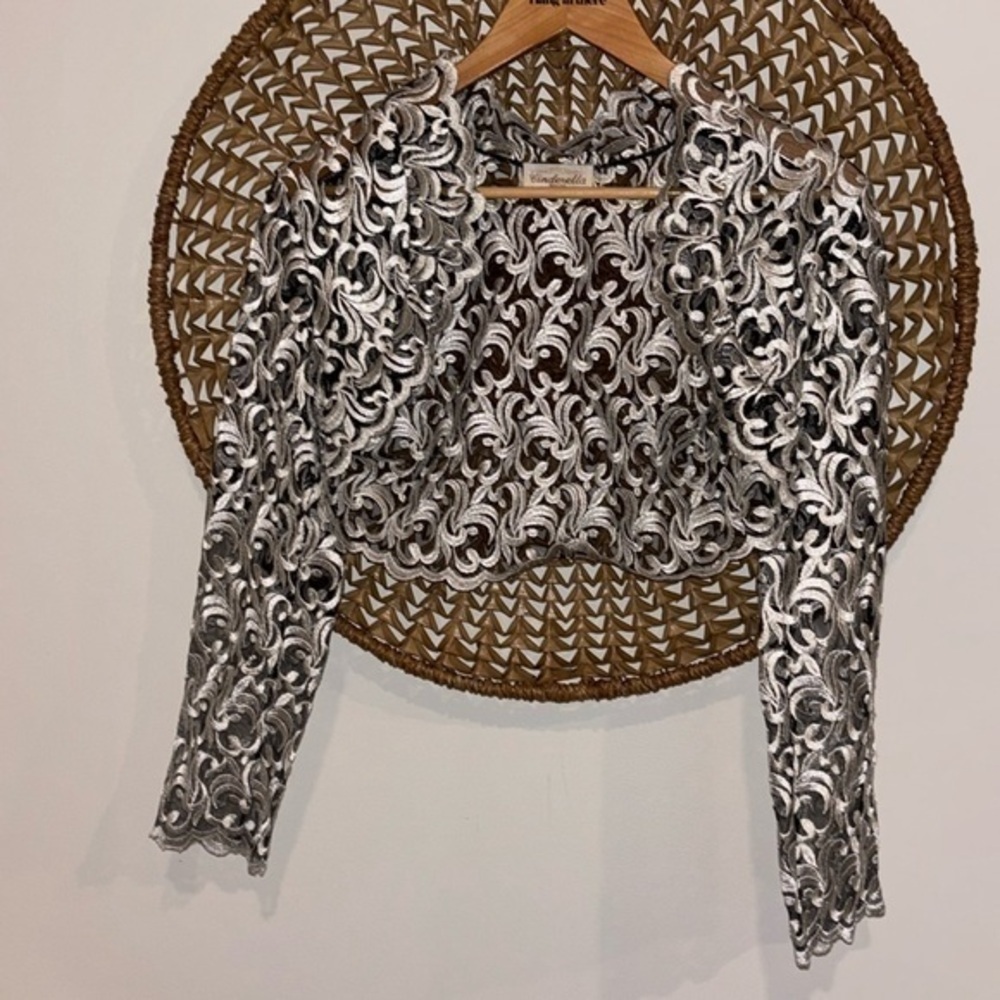 Cinderella Divine black and gray lace cardigan size small